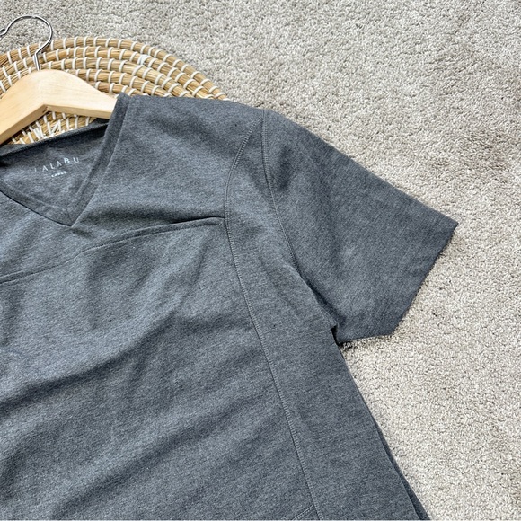 Lalabu Men’s Baby Dad Shirt Shortsleeve V-Neck in Gray Size L - Picture 7 of 14